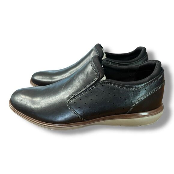 NWOT Florsheim Comfortech Black Leather Slip-on Loafers Business Men’s Size 9.5 main image 6